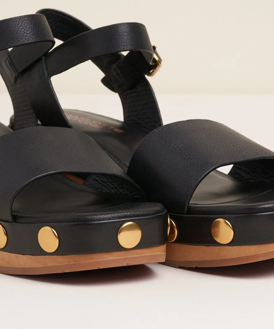 New Allie In Black Stud Women Sandals