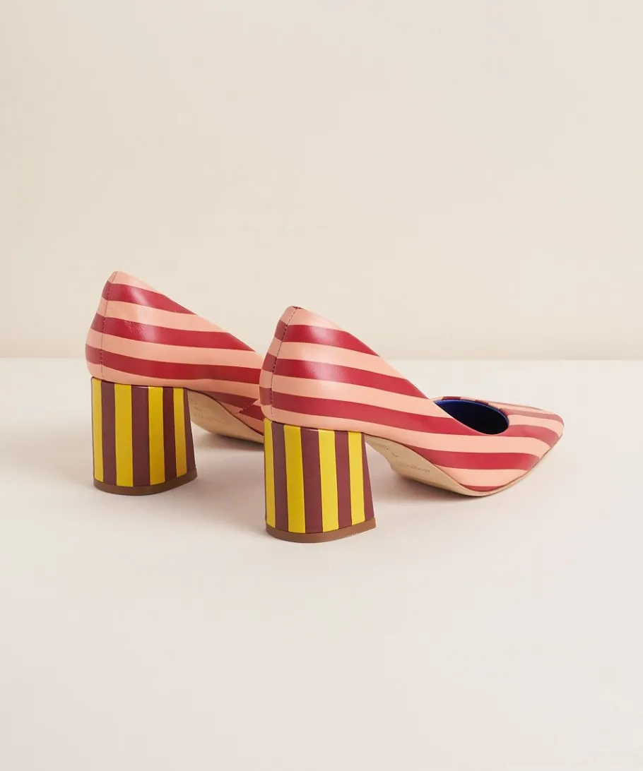 Discount Estee In Begonia Stripe Women Heels