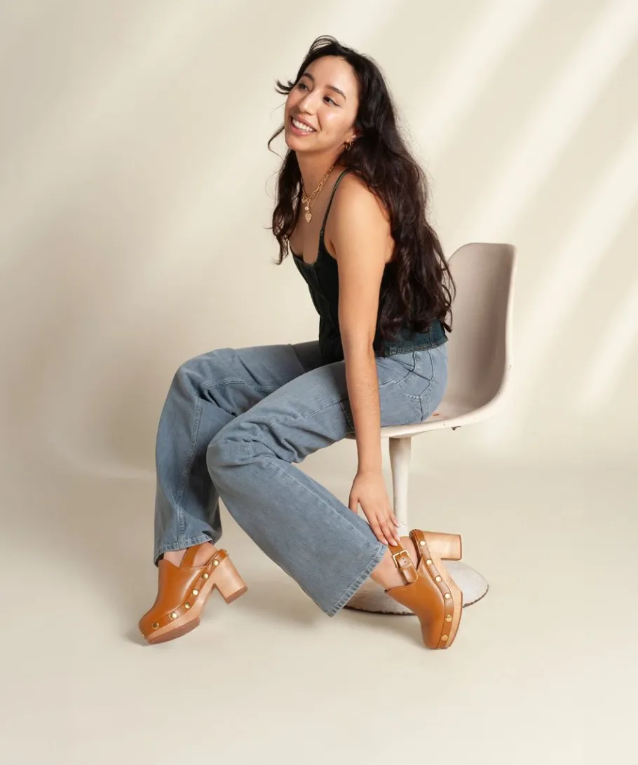 Hari In Bamboo Stud Women Platforms