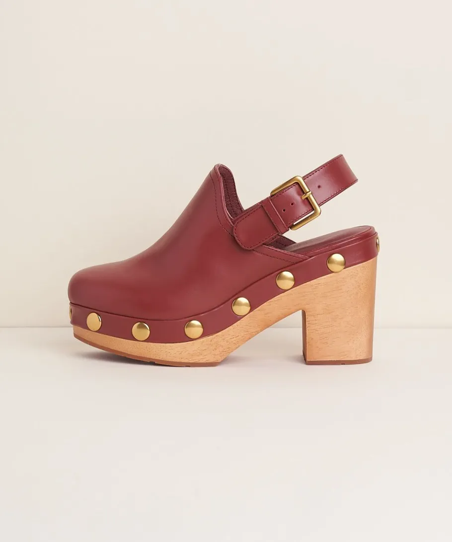Outlet Hari In Merlot Stud Women Clogs