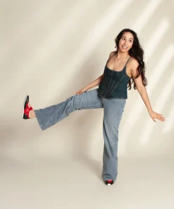 New Mable In Begonia Black Women Sneakers