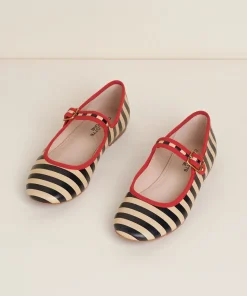 Discount Raleigh In Black Stripe Women Flats
