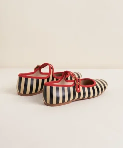 Discount Raleigh In Black Stripe Women Flats